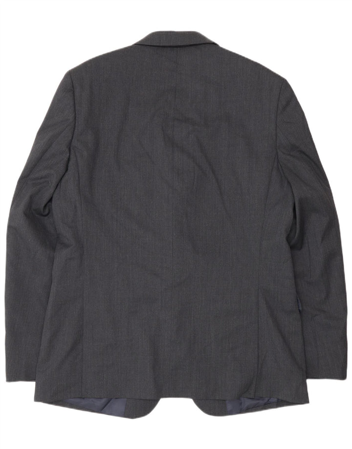 Jaqueta blazer masculina John Lewis com 2 botões Reino Unido 44 2XL poliéster cinza
