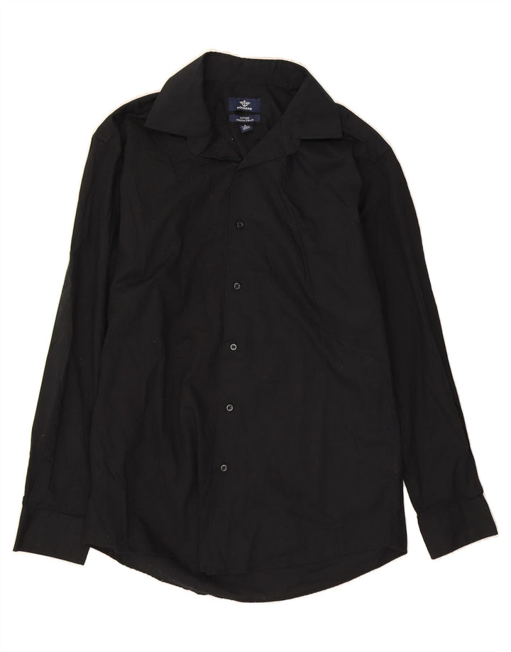 DOCKERS Mens Fitted Shirt Medium Black Cotton Vintage Dockers and Second-Hand Dockers from Messina Hembry 