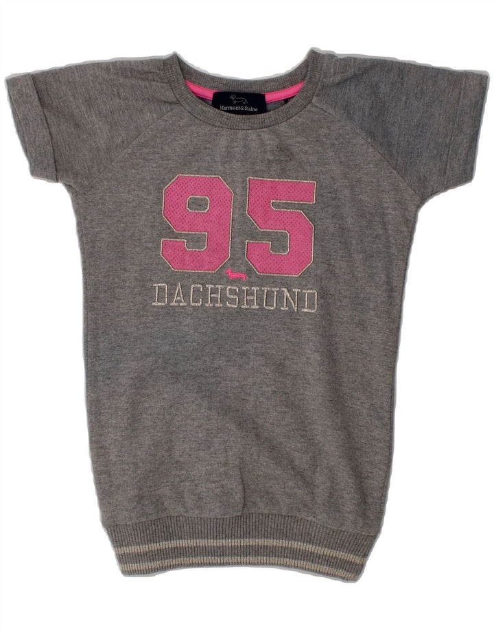 HARMONT & BLAINE Baby Girls Graphic Sweatshirt Jumper 12-18 Months Grey Vintage Harmont & Blaine and Second-Hand Harmont & Blaine from Messina Hembry 