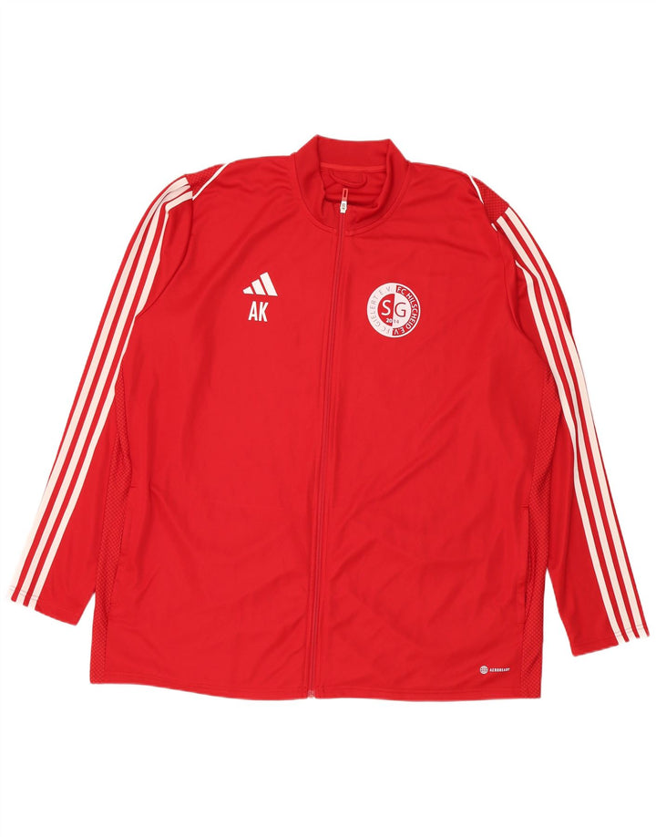Adidas Mens Aeroready Graphic Tracksuit Top Jaqueta 3XL Poliéster Vermelho