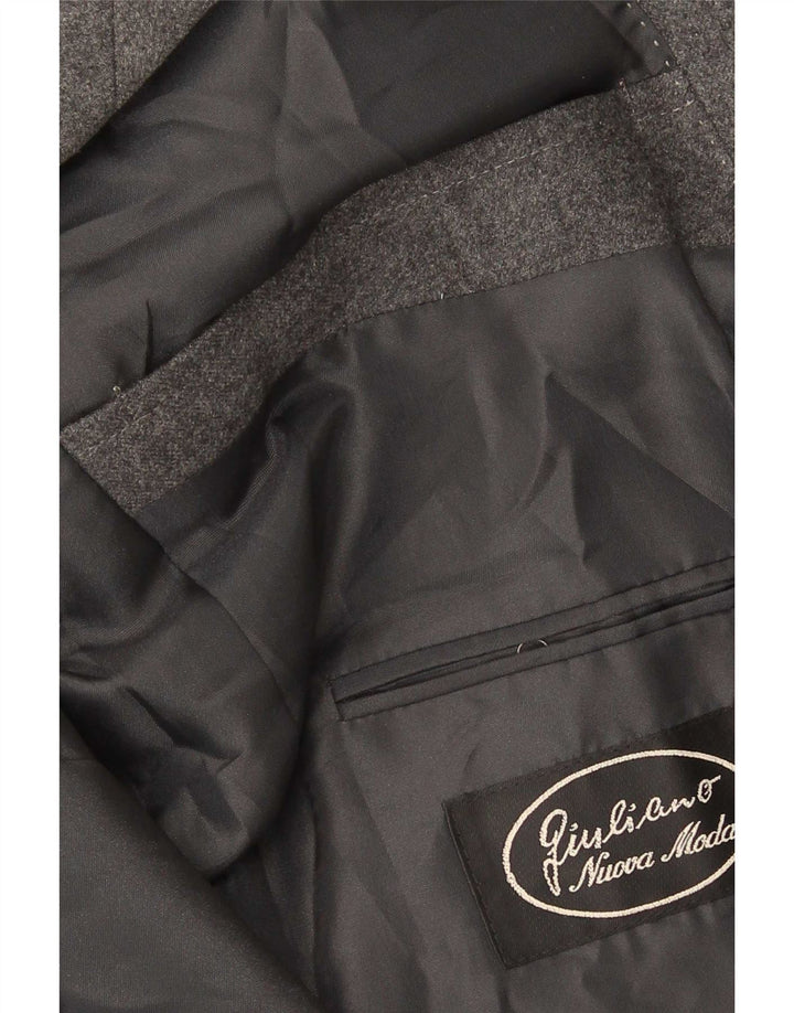 Jaqueta Blazer Masculina Giuliano com 2 Botões Reino Unido 38 Cinza Médio