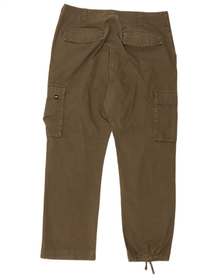 Calça cargo feminina NIKE reta W34 L27 algodão cáqui