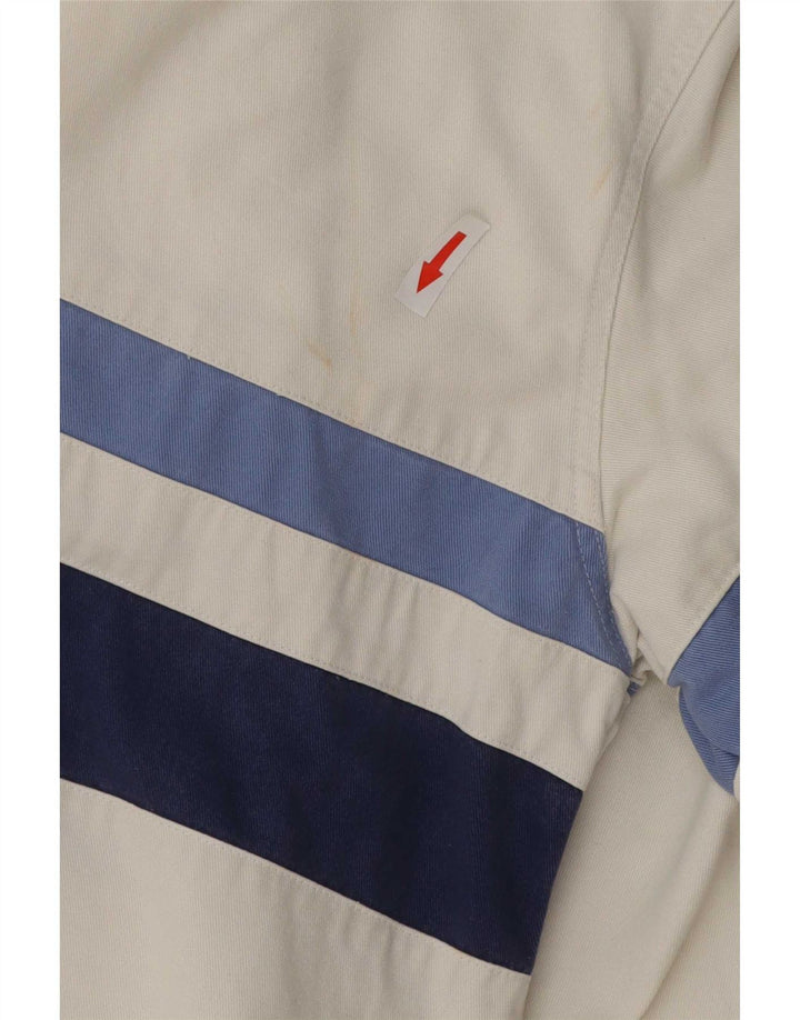Camisa pulôver masculina Crew Clothing algodão listrado branco médio