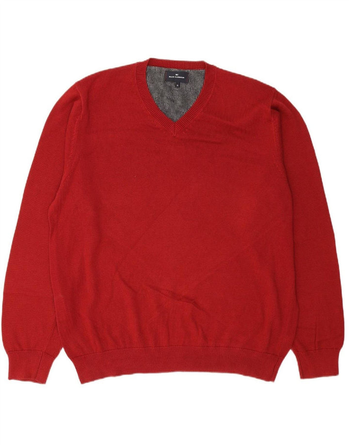 Suéter masculino BLUE HARBOR com decote em V XL de algodão vermelho