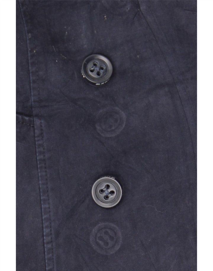 Casaco Superdry Feminino Pea UK 6 XS Azul Marinho Algodão