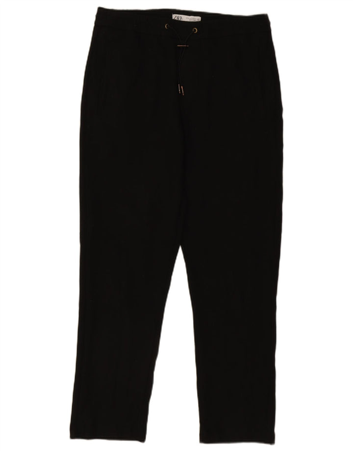 Zara Calça Chino Masculina Reta Média W32 L27 Preta