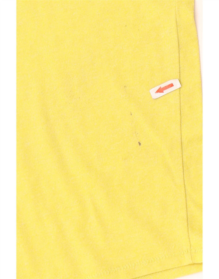 Camiseta masculina Tommy Hilfiger Top médio algodão amarelo