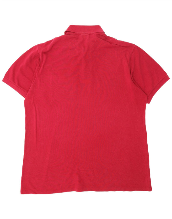 Camisa polo masculina LACOSTE tamanho 6 XL algodão vermelho