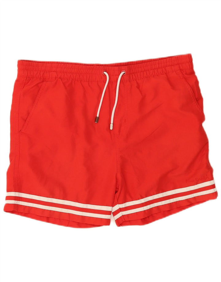 Shorts de natação masculino Pierre Cardin pequeno poliéster vermelho