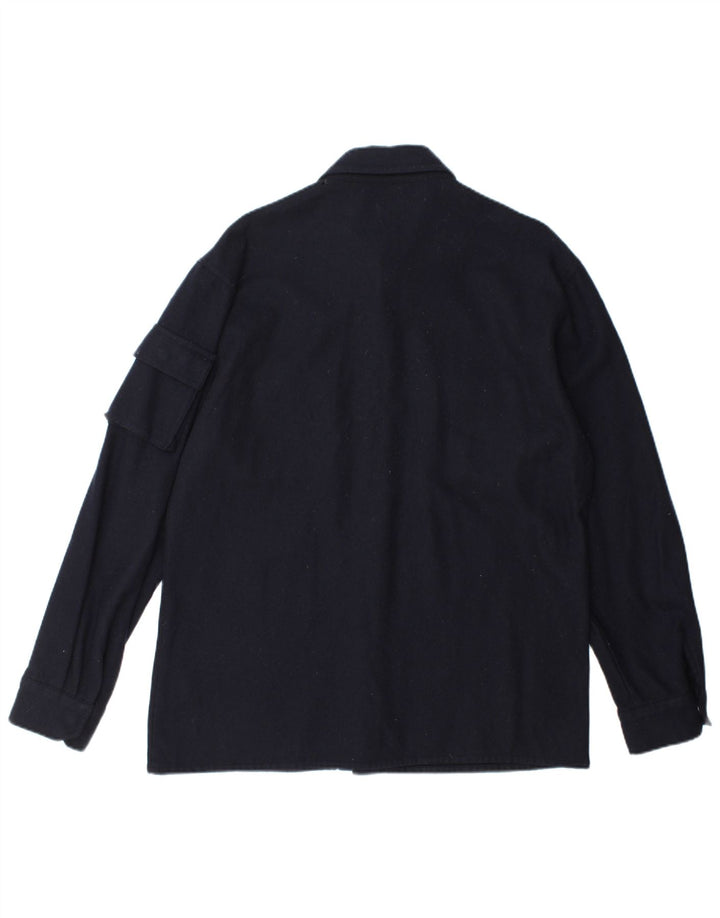 Jaqueta utilitária masculina G-Star UK 42 XL lã azul marinho