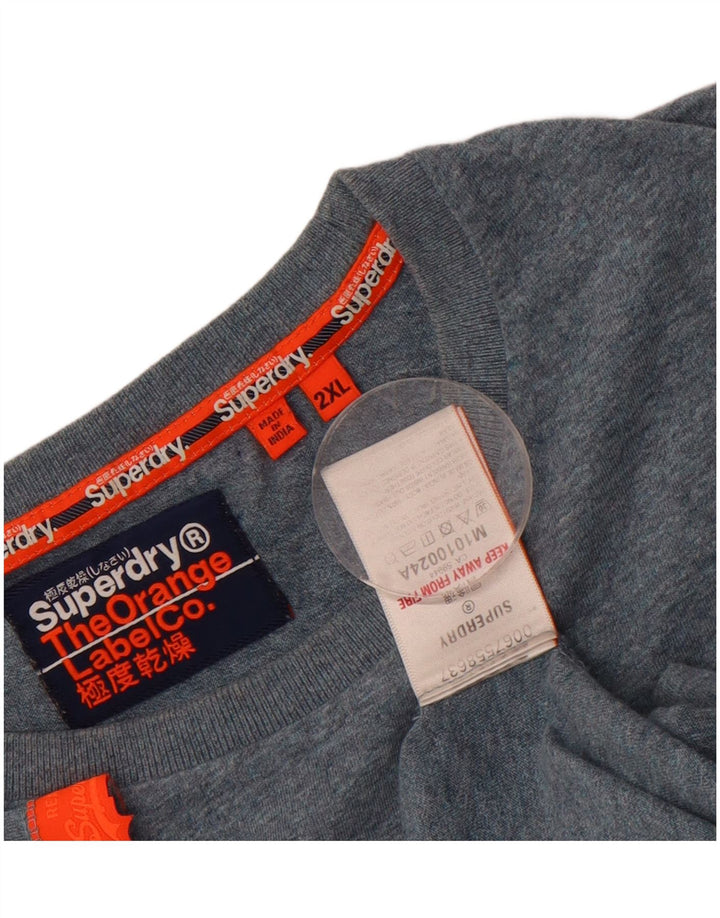 Camiseta masculina SUPERDRY Top 2XL algodão azul