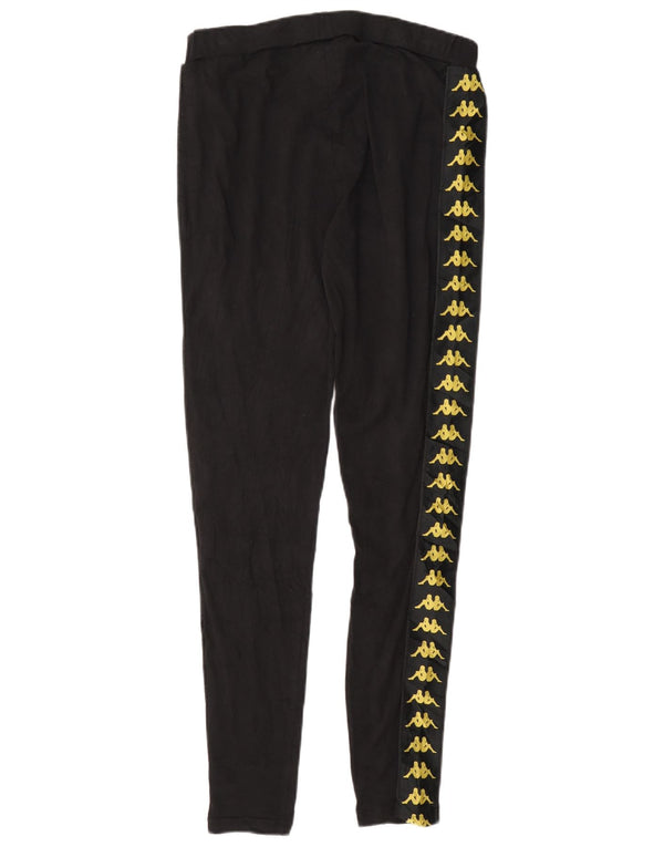 Leggings gráficas femininas Kappa UK 14 grande algodão preto