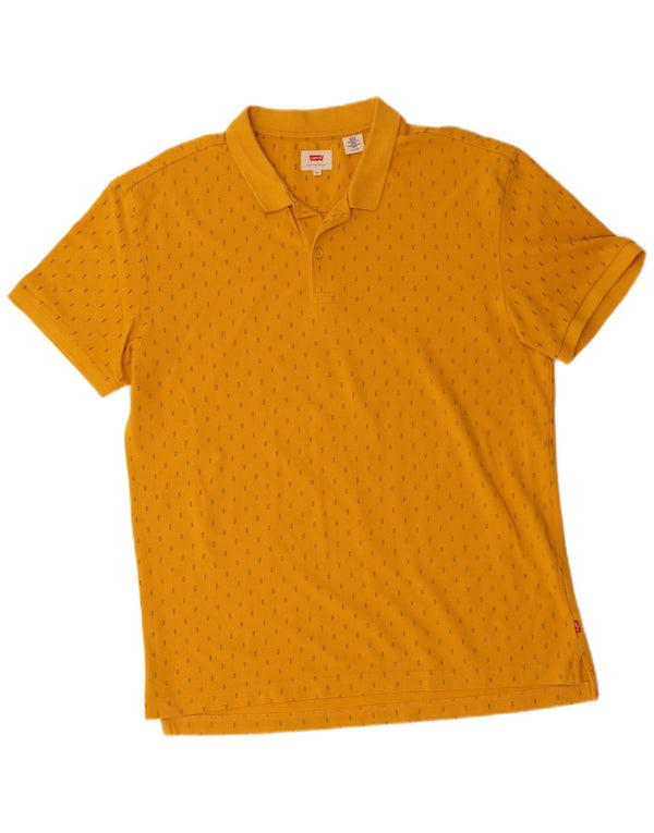 Camisa polo masculina Levi's XL algodão manchado amarelo