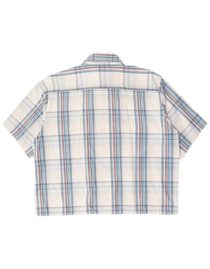 Camisa masculina de manga curta CARHARTT grande algodão xadrez azul