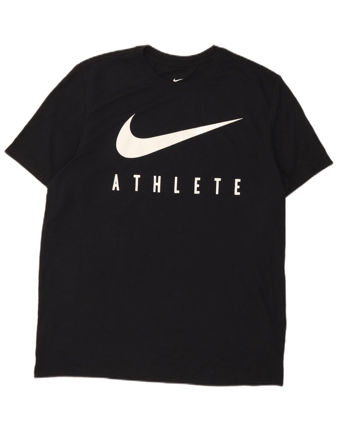 Camiseta masculina NIKE Dri Fit Graphic Top grande de algodão preto