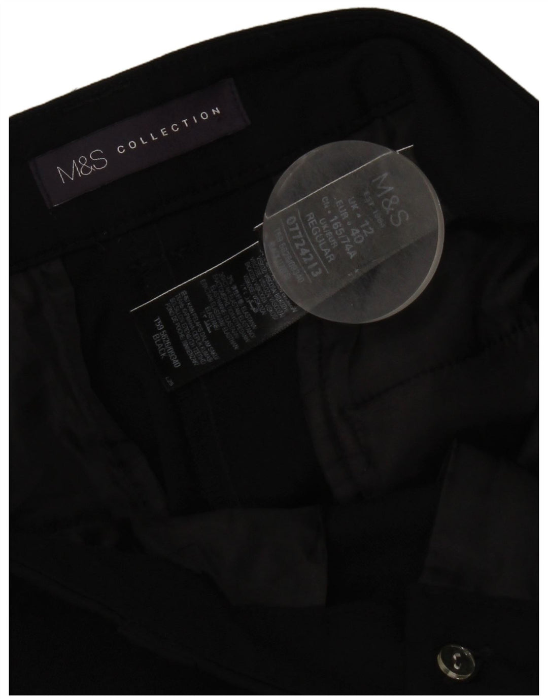 Calça Chino Feminina Marks & Spencer Reino Unido 12 Médio W34 L29 Preta