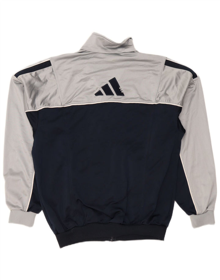 ADIDAS Mens Tracksuit Top Jacket UK 38/40 Médio Azul Marinho Colourblock
