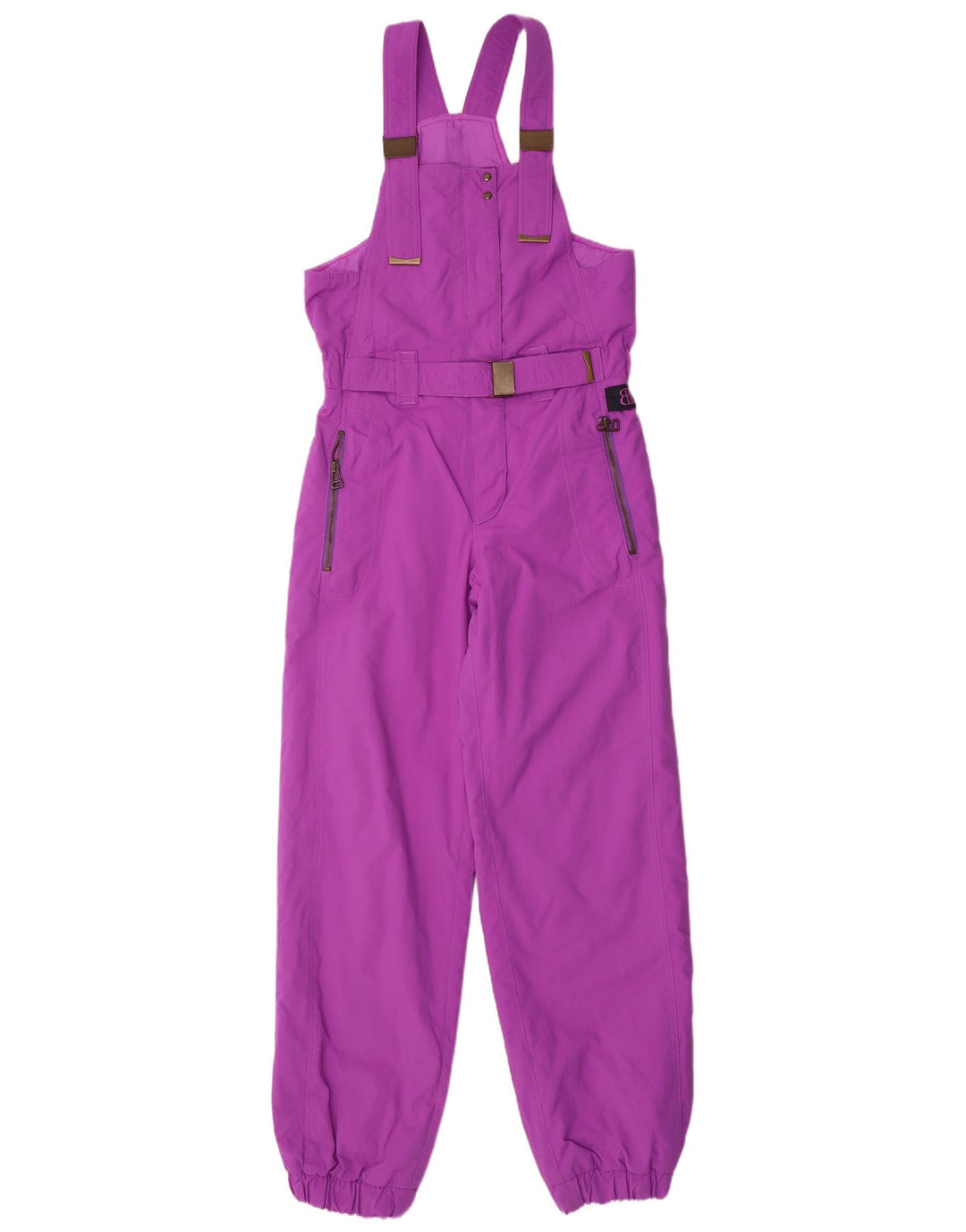 Calça de esqui feminina Belfe Dungarees UK 12 médio roxo