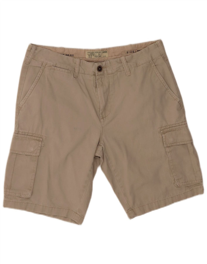 OVS Mens Regular Cargo Shorts IT 50 Grande W34 Algodão Bege