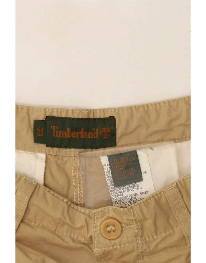 Calça cargo masculina Timberland Bootcut W33 L29 algodão bege