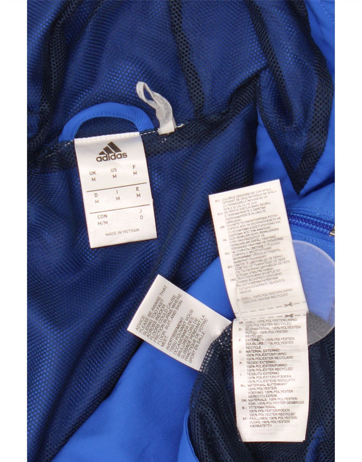 Adidas Mens Graphic Hooded Tracksuit Top Jaqueta Azul Médio Poliéster