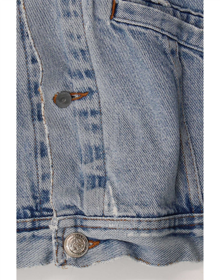Jaqueta jeans masculina Rifle desgastada UK 42 XL azul