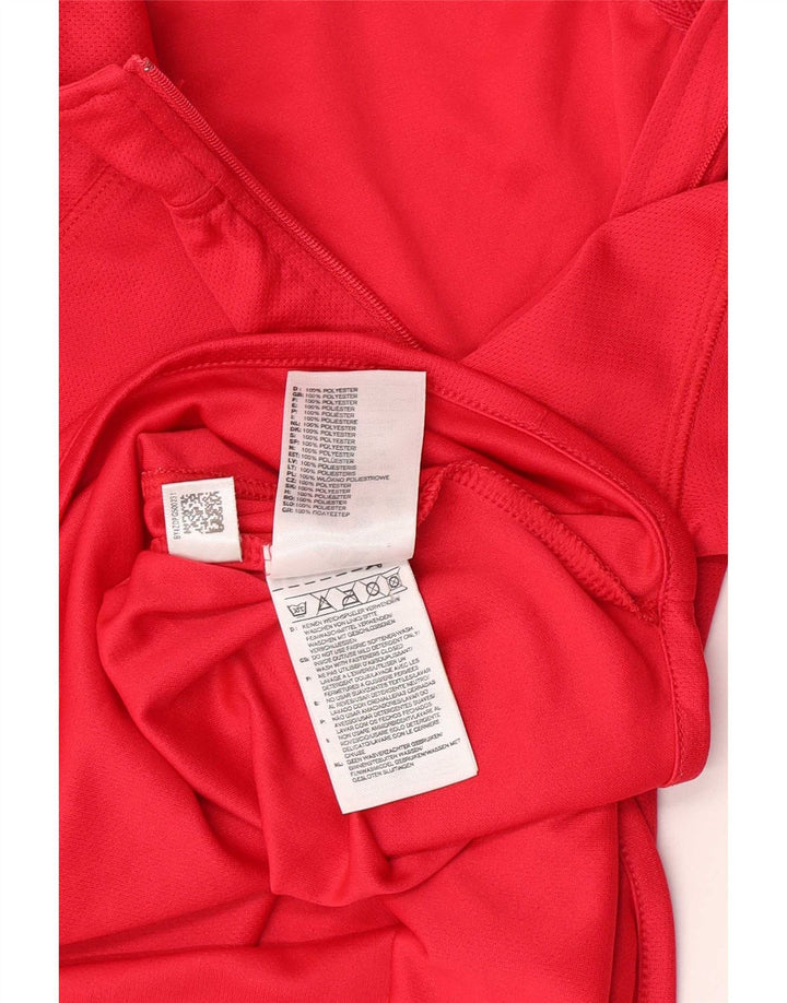 Adidas feminino zip neck pulôver treino top reino unido 10 pequeno rosa poliéster