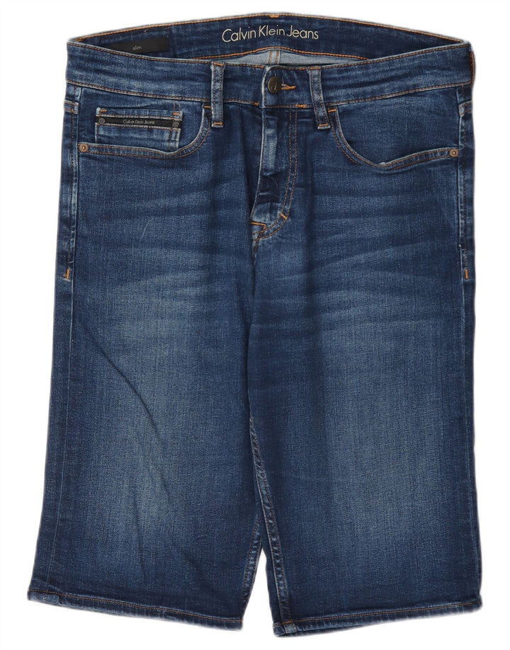Shorts jeans masculino Calvin Klein W31 algodão azul médio
