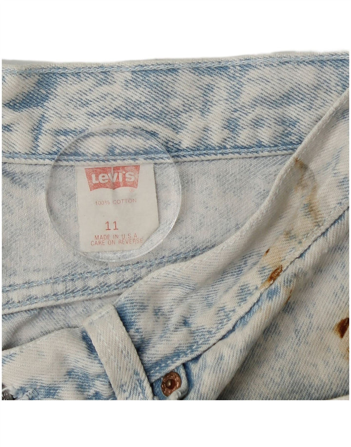 Shorts jeans feminino LEVI'S US 11 grande W28 algodão azul