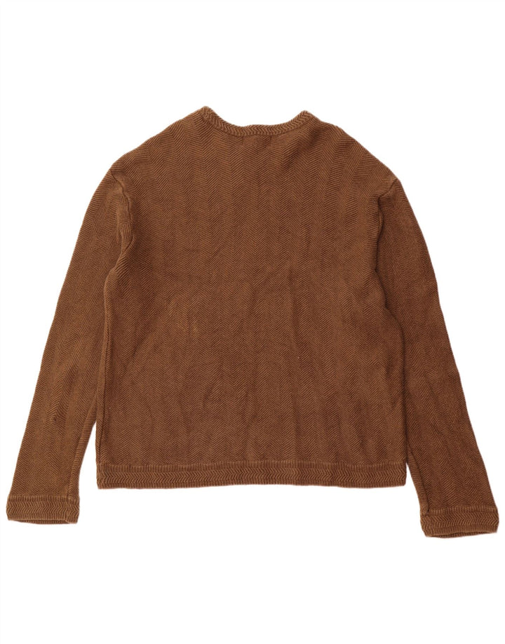 Suéter masculino CHAPS com gola redonda 2XL algodão marrom