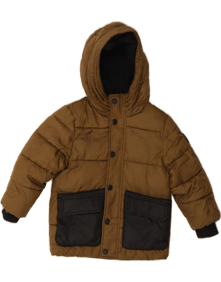 MICHAEL KORS Baby Boys Hooded Padded Jacket 18-24 Months Brown Colourblock Vintage Michael Kors and Second-Hand Michael Kors from Messina Hembry 