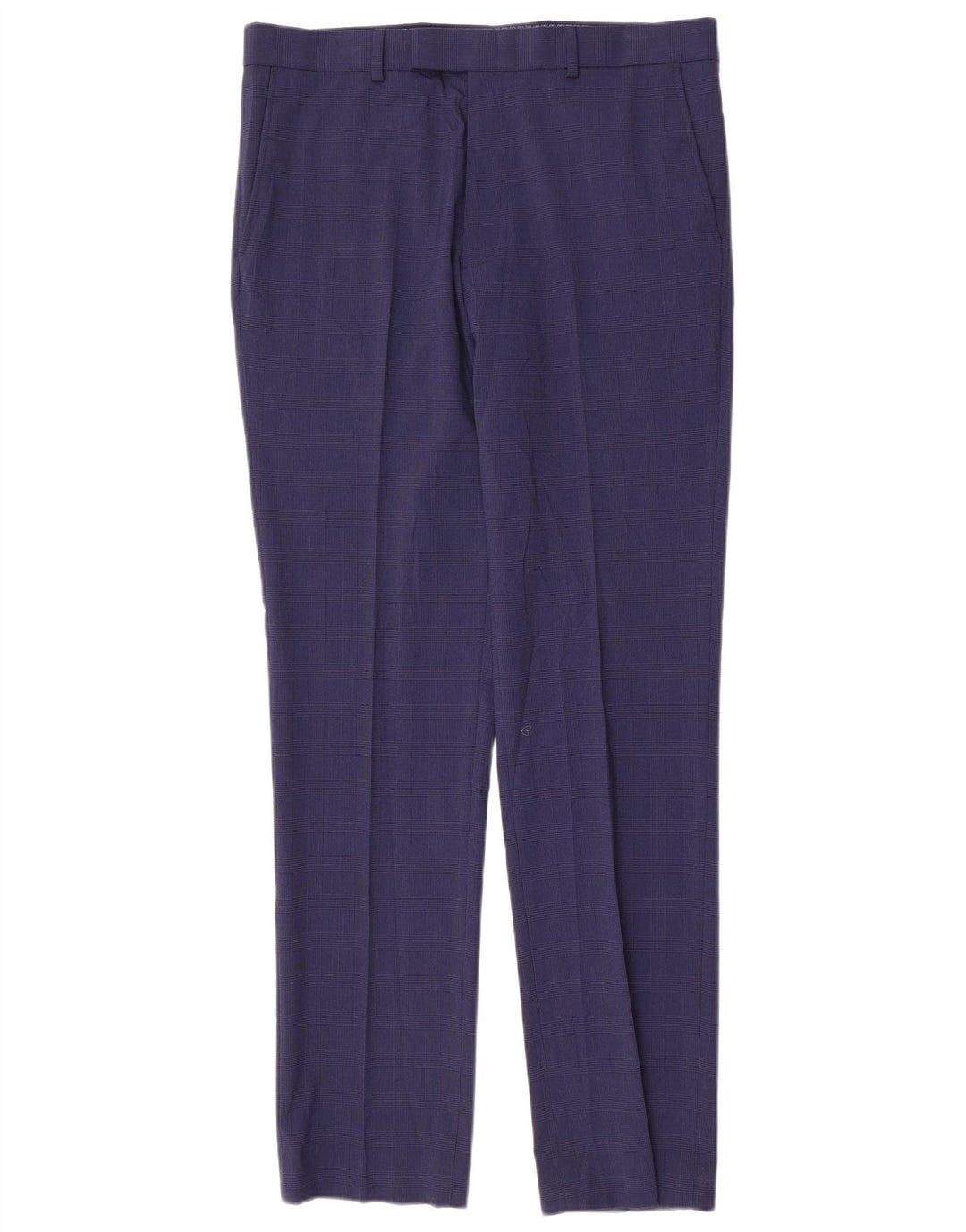 Calça masculina Marks & Spencer Slim Fit W34 L33 Azul Houndstooth