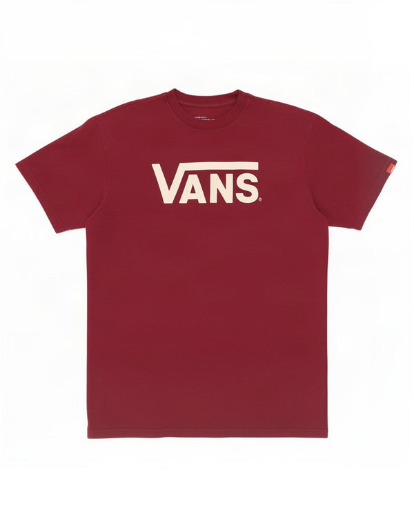 Camiseta Vans Masculina Classic Fit Graphic Top Médio Algodão Borgonha