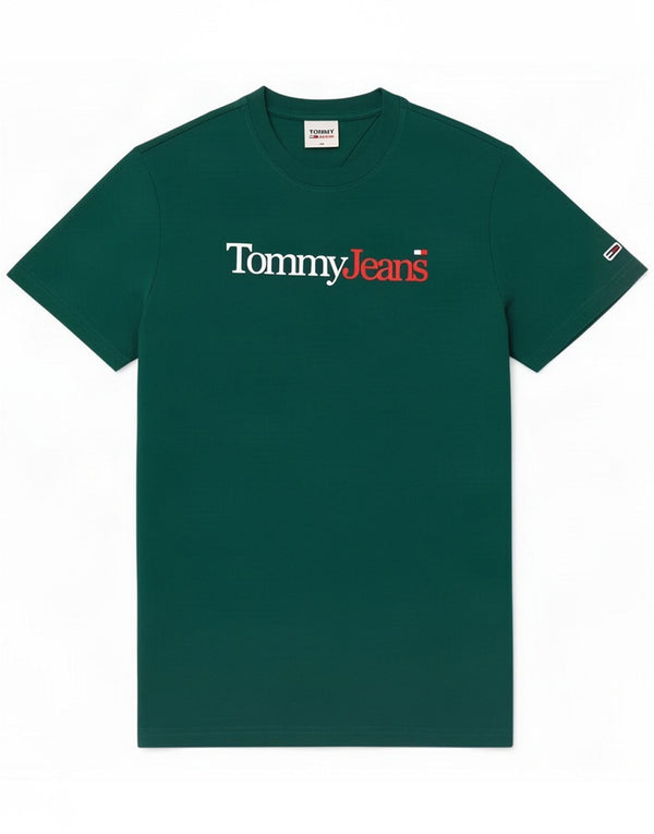 Tommy Hilfiger Camiseta gráfica masculina Top XS Algodão verde