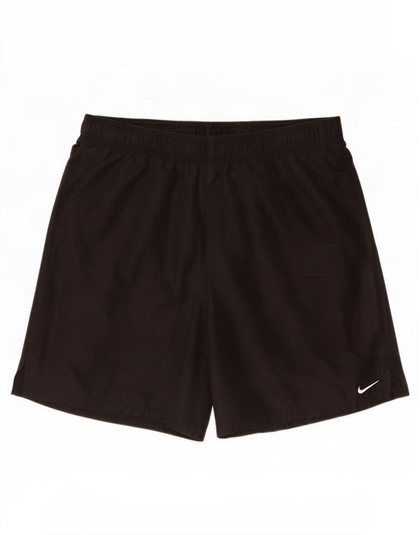 Shorts esportivos masculinos Nike médios pretos
