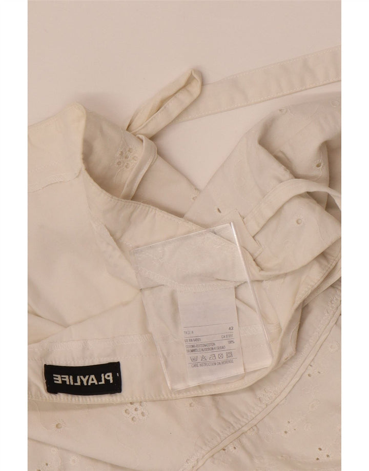 Saia evasê feminina Playlife IT 42 médio W30 algodão branco