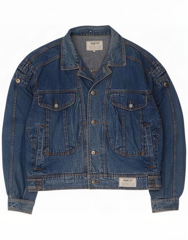 POP 84 Jaqueta jeans masculina UK 40 Grande Azul