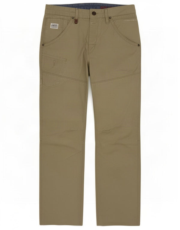 Calça cargo reta masculina Jack & Jones W34 L34 algodão bege