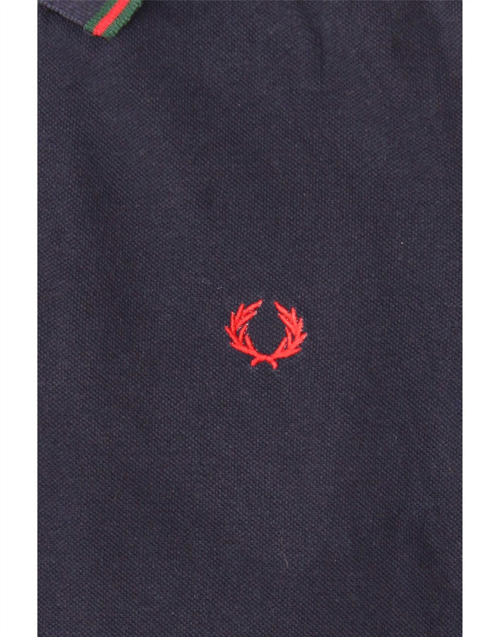Camisa polo masculina Fred Perry médio algodão azul marinho