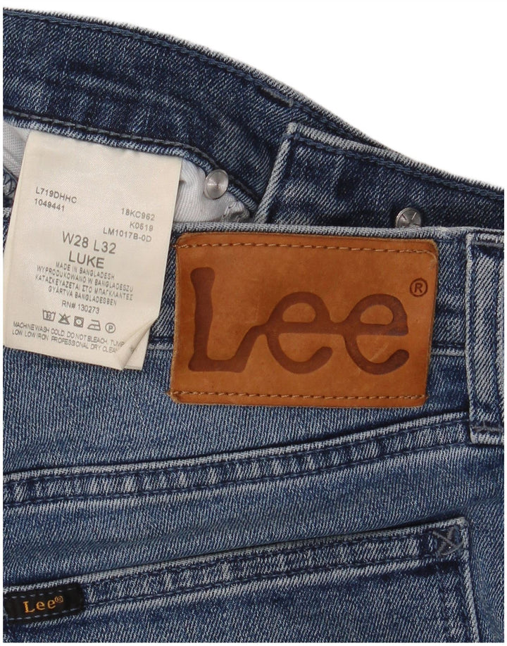Lee Mens Luke Slim Jeans W28 L32 Azul Algodão