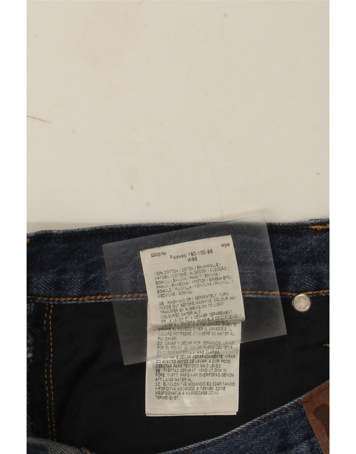 Shorts jeans masculino Lee W34 grande algodão azul