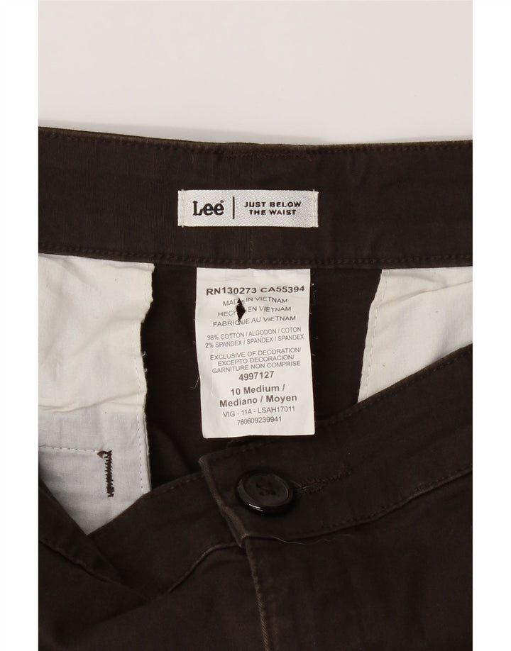 LEE Womens Straight Capri Trousers US 10 Large W32 L18 Brown Cotton Vintage Lee and Second-Hand Lee from Messina Hembry 
