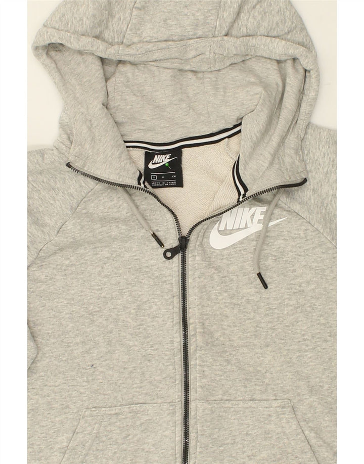 NIKE Mens Zip Hoodie Sweater Small Grey Cotton Vintage Nike and Second-Hand Nike from Messina Hembry 