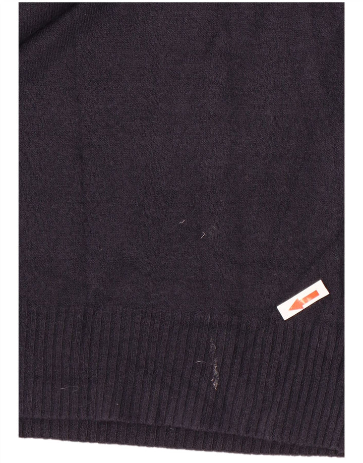 Suéter feminino Marks & Spencer com gola canoa Reino Unido 12 médio azul marinho