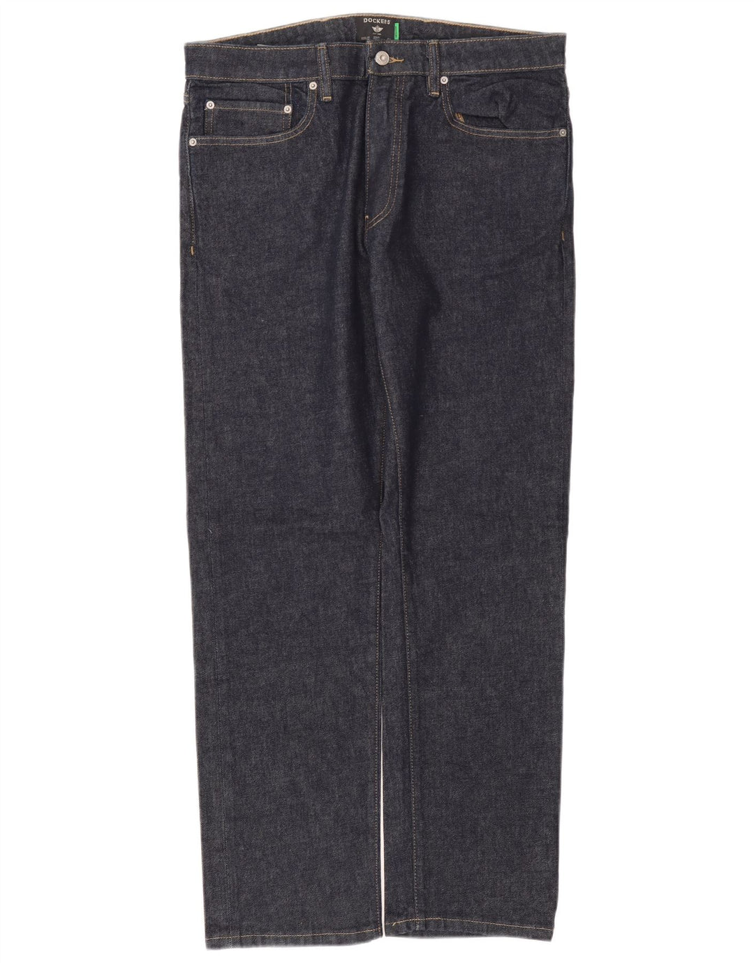 Dockers Mens Slim Jeans W34 L32 Azul Marinho Algodão