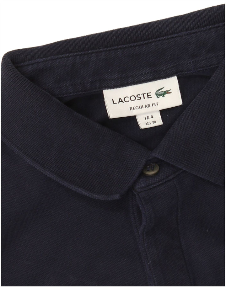 Camisa polo masculina Lacoste Regular Fit tamanho 4 médio azul marinho