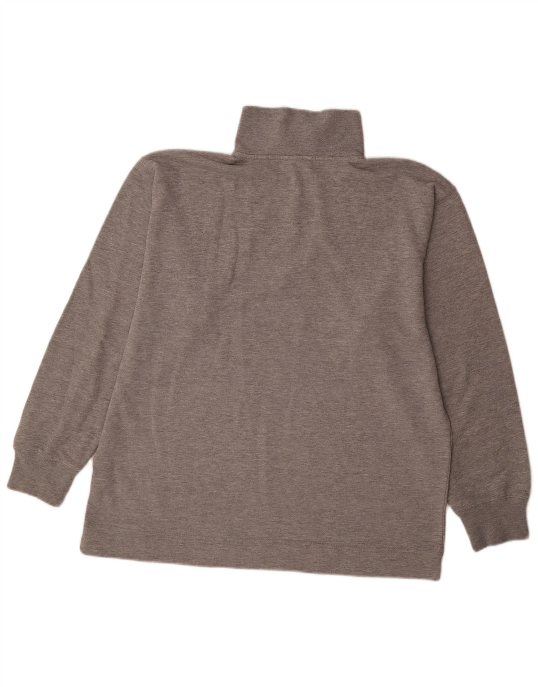 Asics Mens Zip Neck Suéter Grande Cinza