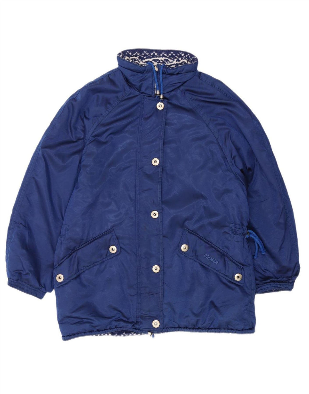 Casaco acolchoado reversível feminino COLMAR IT 44 nylon azul médio