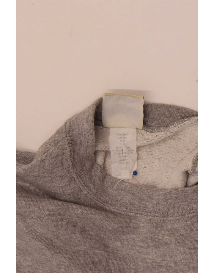 Lee moletom feminino jumper UK 14 algodão manchado cinza médio