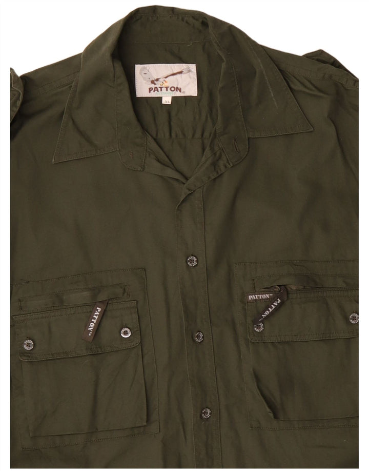 Camisa militar masculina PATTON XL algodão cáqui